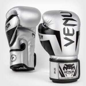 VENUM "ELITE" boksa cimdi Sudraba/Melni