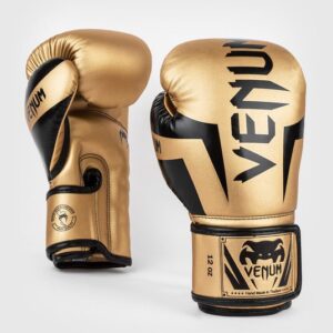 Venum "ELITE" boksa cimdi Zelta/Melni