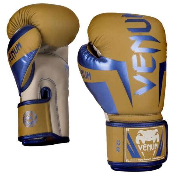 VENUM "ELITE" Boksa Cimdi Brūni/Zili