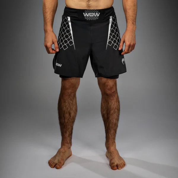 Venum x WOW FC Men’s Cīņas Šorti- Black/ Silver Grey
