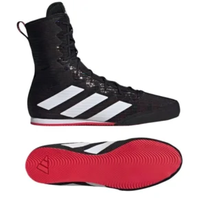 ADIDAS "BOX HOG 4" Boksa Apavi Melni/Sarkani