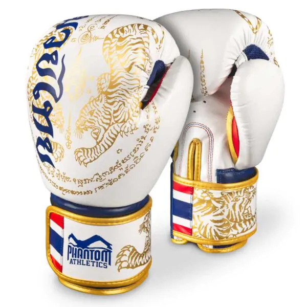Phantom Athletics Muay Thai Boksa Cimdi Baltā Krāsā
