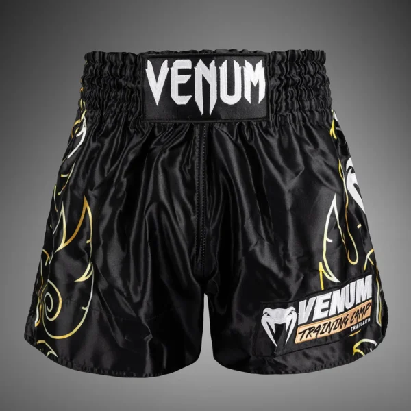 VTC Flames Venum Muay Thai Šorti - Melni/Zelta
