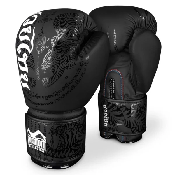 Phantom Athletics Muay Thai Boksa Cimdi Melni/Balti