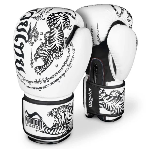 Phantom Athletics Muay Thai Boksa Cimdi Balti/Melni