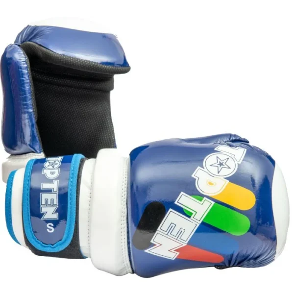 Top Ten Pointfighter "Glossy Block" Open Hand Cimdi Zili